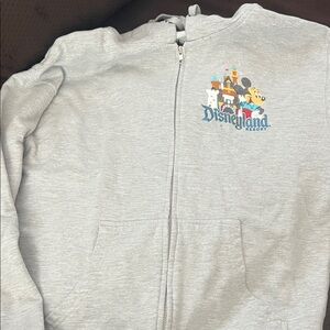 Disney Gray Zip-Up Hoodie with Mickey Design